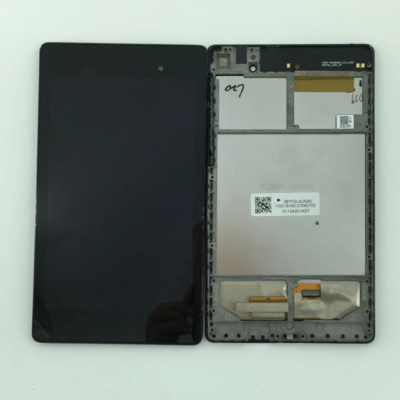 LCD Display Monitor Touch Screen Panel Digitizer Assembly Frame for Asus Google Nexus 7 2nd Gen 2013 ME571K K008 Wifi Version 5pcs lot 100% original new display screen lcd assembly with frame for lg nexus 5 d820 d821 lcd black