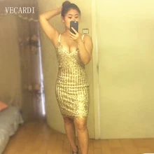 Slim sexy dress sequin summer deep v neck plus size dresses night wear open back party cocktail nightclub lace Package hip dress