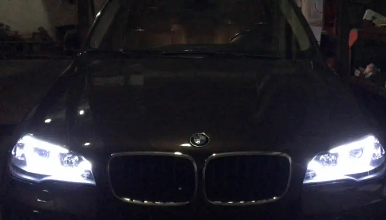 Автомобильный Стайлинг для BMW X5 e70 2007 2008 2009 2010 2011 2012 фары авто светодиодный DRL Объектив Двойной Луч ангельские глазки HID Xenon bi лампа