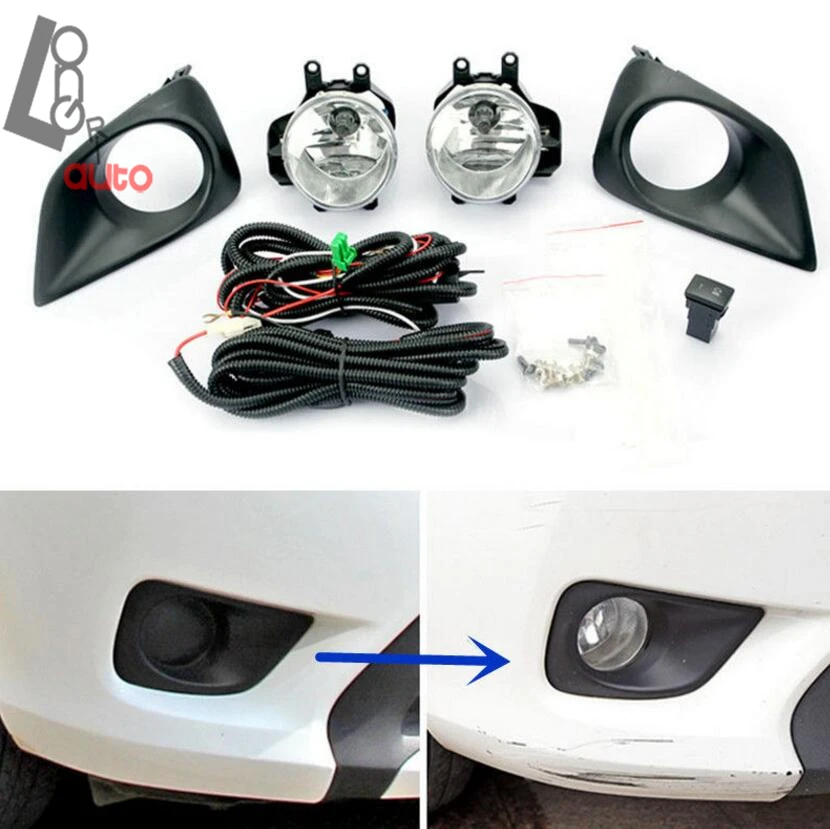 

car styling Reflector Housing Light Front Fog Lights For Toyota VIOS 2014-2016 Fog Lamp