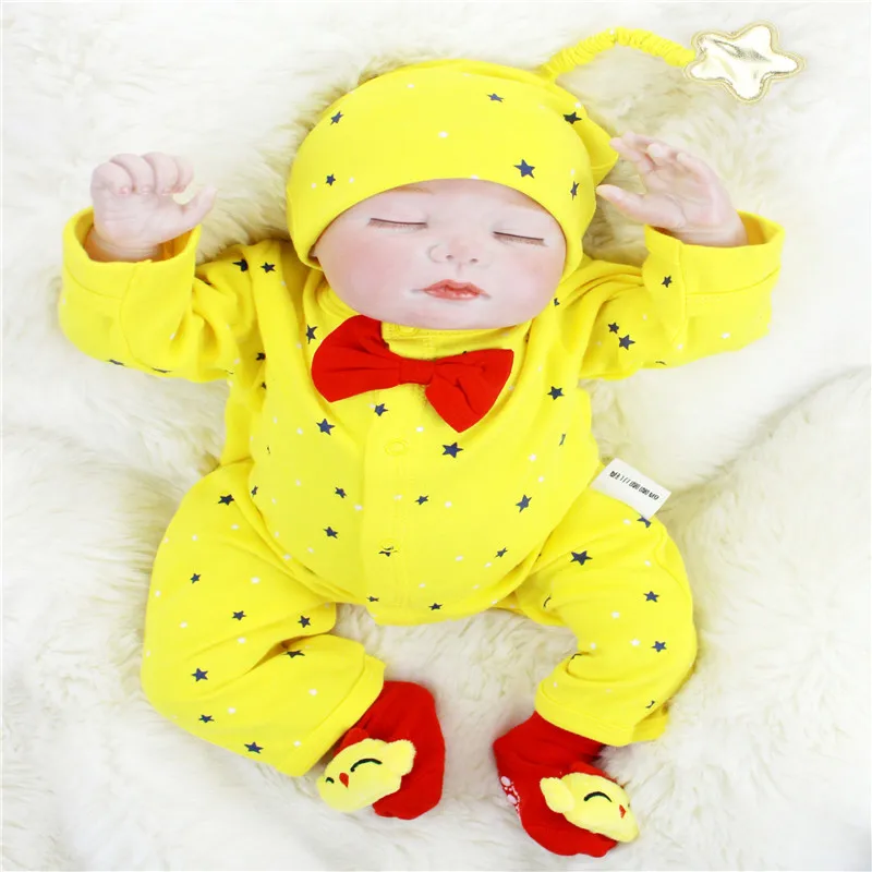 

SanyDoll 22 inch 55 cm Silicone baby reborn dolls, lovely sleeping doll for birthday gifts