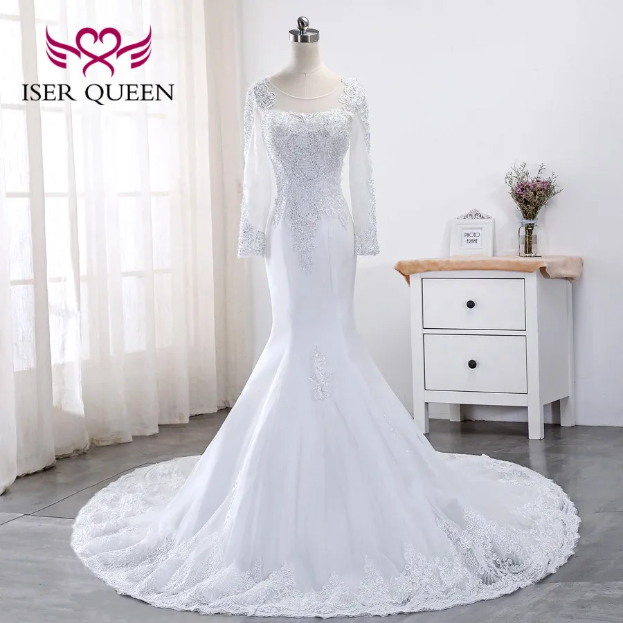 pure white dress with sleeves