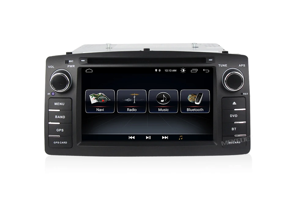 Perfect Quad core car radio Fit for Toyota Corolla E120 BYD F3 with android 8.1 system support gps dvd navigation autoaudio wifi BT SWC 7