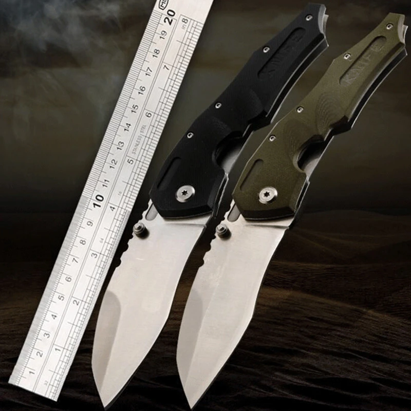 Купить G10 ручка складной нож Дикий выживания Многоцелевой Охотничий нож самообороны инструмент открытый нож открытый инструмент кемпинг