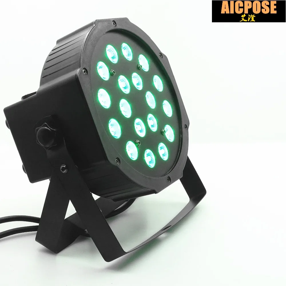 10 шт./Лот 18 шт. 3 Вт светодиодные лампы 18x3 Par RGB в 1 плоский par led dmx512 дискотеки