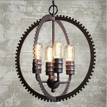 

gear restaurant cafe bar personality American industrial corridor, wrought iron chandelier, wind restoring ancient ways