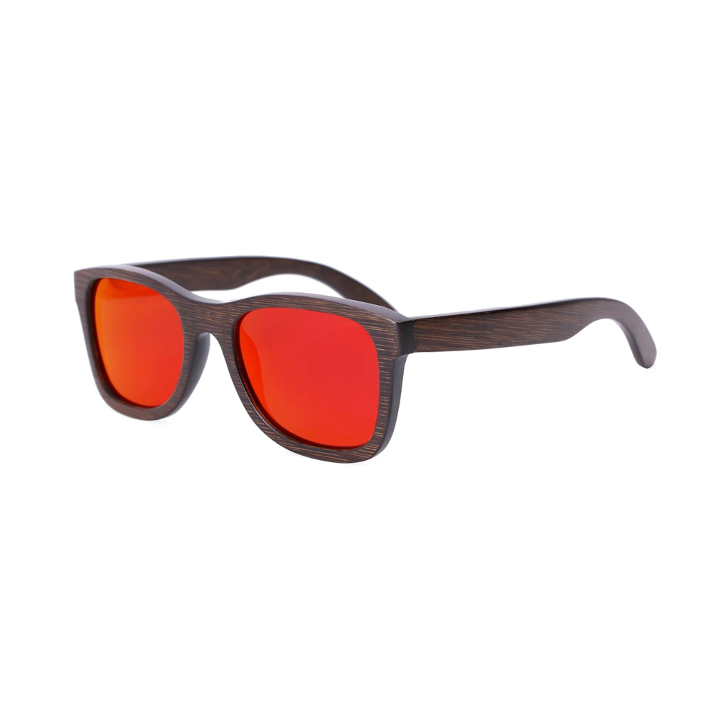 BerWer новые женские брендовые Дизайнерские мужские очки Полароид очки горячие деревянные женские солнцезащитные очки для чтения - Цвет линз: red lens