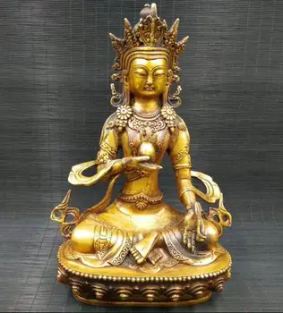 

China Tibetan Buddhism Brass statue longevity god Buddha