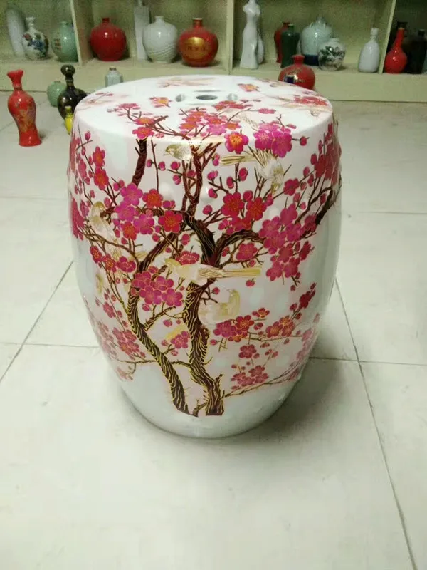 Arts and crafts of jingdezhen porcelain ceramic stool in shoes stool