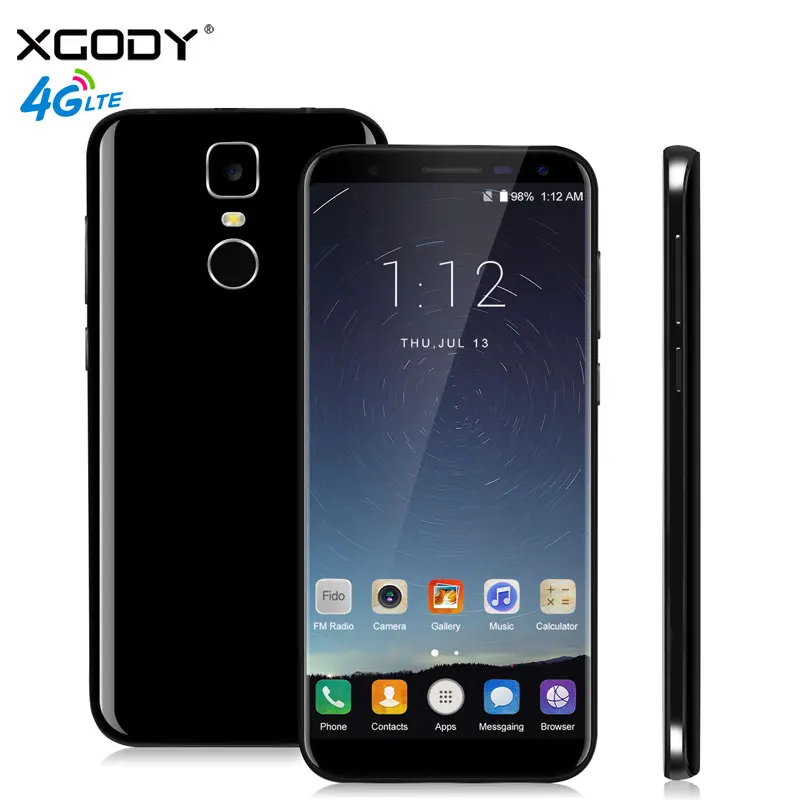 XGODY D24 Pro Smartphone 5.5 inch 2.5D Curved 18:9 Full Sreen Fingerprint 2GB RAM 16GB ROM MTK6737 13.0MP 4G Touch Android Phone