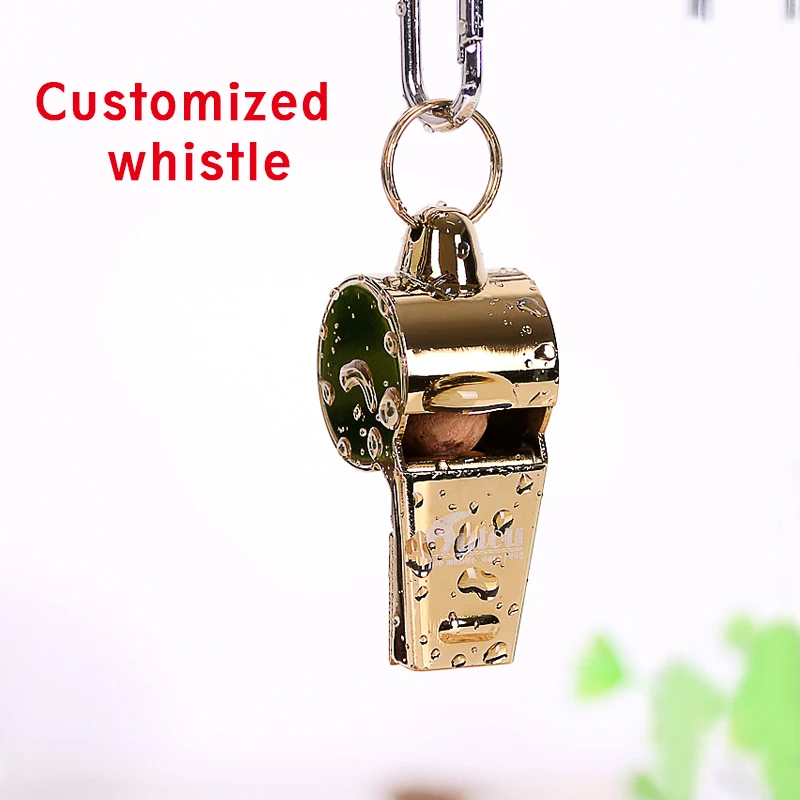 

High Quality Titanium Referee Whistle for Camping Soccer Basketball Sports Whistle with lanyard for Emergency Survival hot sale