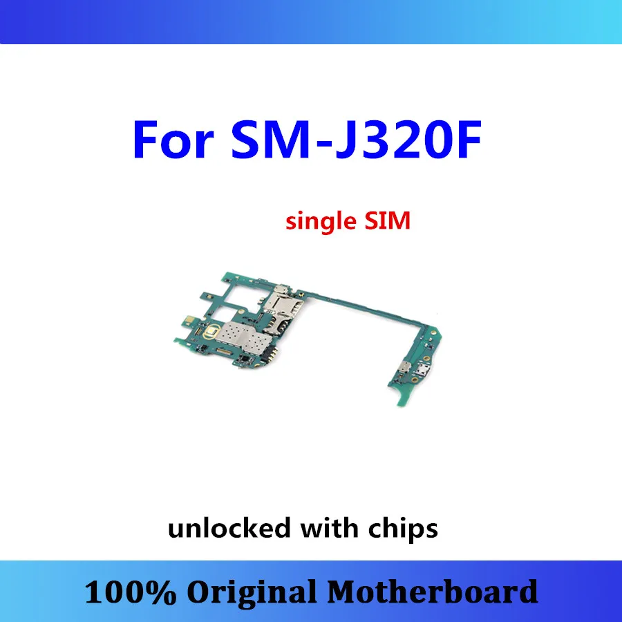 

J3 motherboard J320F Android OS unlocked mainboard for Samsung Galaxy J3 J320F motherboard single SIM with chip logic board good