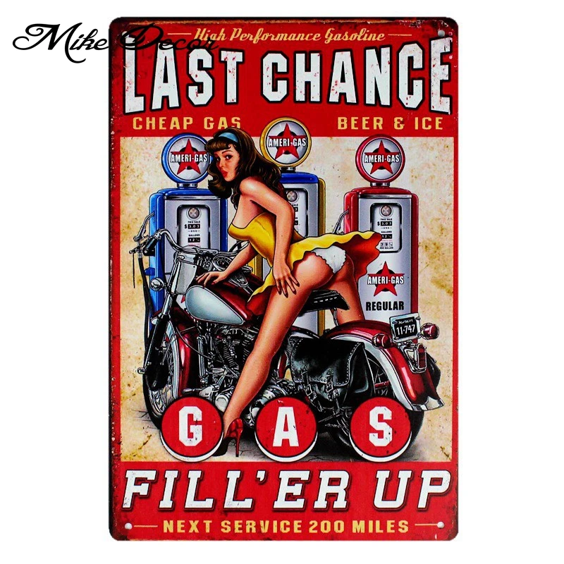 [Mike86] автозаправочная станция Betties Pin up металлический постер художественная