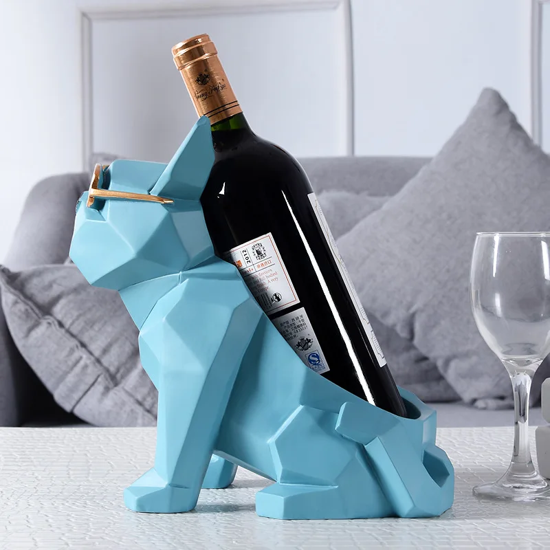 Современные Геометрические солнцезащитные очки, держатель для вина для собак, винные бутылки для собак, стеллажи из смолы, подставка для пива, виски, вина, креативная стойка для вина