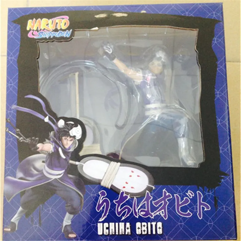 

1pc/lot Japanese Anime Cartoon Naruto Uchiha Obito Action Figures Office Decoration Blue Figures PVC Collection Model Toys 18cm