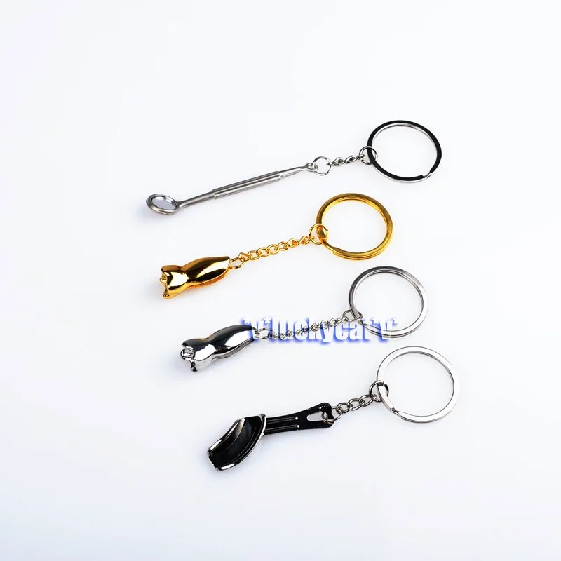 4pcs Molar Shaped Tooth Keychain Dental Keyring Ring Lab Dentist