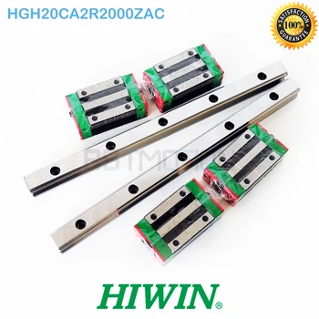 

Genuine Taiwan HIWIN HGR20 Linear Guide Rail 4pcs 2000mm with 8pcs HGH20CA HGH20 Linear Block Carriage HGH20CA2R2000ZAC
