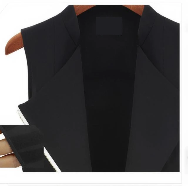 2017 Spring - Summer jacket chiffon Jackets Women Slim Long jacket European brands sleeveless waist-coat Maga Women S- XXXL