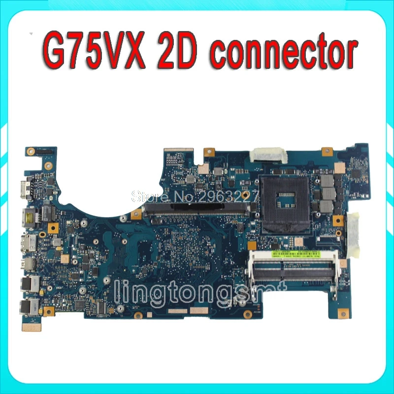 Отправить плату + G75VX материнская плата I7 cpu 2D GTX 670M для For Asus ноутбука Тест 100% OK|i7
