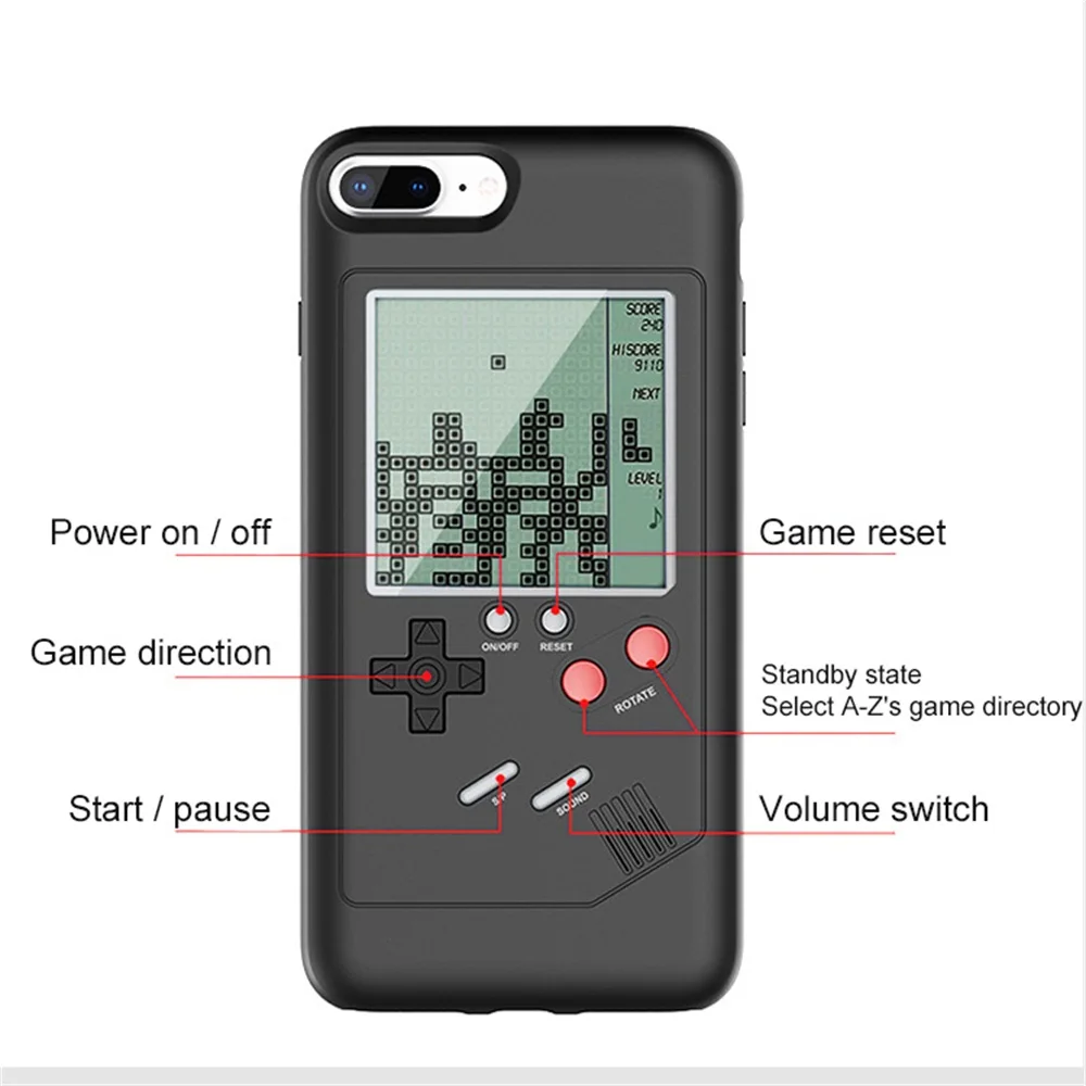 Retro GB Gameboy Tetris Phone Cases for iPhone 7 Plus 8 Plus Soft TPU Can Play Blokus Game Console Cover for iPhone 7Plus 8 Plus Retro GB Gameboy Tetris Phone Cases for iPhone 7 Plus 8 Plus Soft TPU Can Play Blokus Game Console Cover for iPhone 7Plus 8 Plus