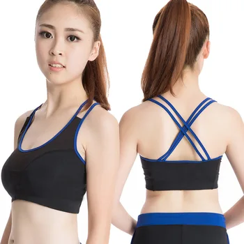 

2019 New Style Women Sport Top Athletic Vest Movement Sports Bra Yoga Top Aptitud Bra Popular YEL11-2007