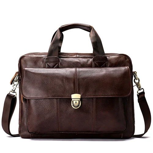 MVA мужской портфель, мужская сумка из натуральной кожи, сумка для ноутбука, деловая сумка для документов, Офисная Портативная сумка на плечо для ноутбука 315 - Цвет: 315F2Coffee