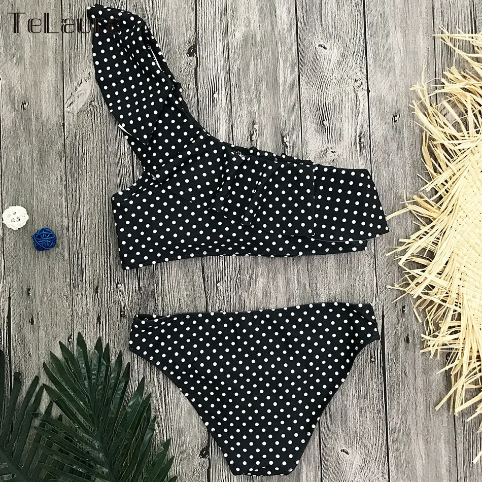 2019 Sexy Bikini Women Swimwear Push Up Swimsuit Ruffle Bathing Suit Polka Dot Biquinis Summer Beach Wear Swim Suit Female
