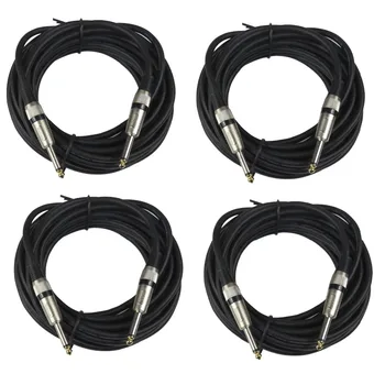 

STARAUDIO SSSC-750CM 4Pcs 25 FT (7.5M) Instrument Guitar Audio Speaker 1/4" to 1/4" Mono Male Cord Cables