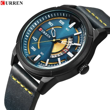 

New CURREN Men Watch Top Brand Luxury Business Quartz Wrist Watches Men's Leather Military Sport Watch Relogio Masculino 2018
