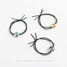 1 шт. кристалл голова Веревка геометрический квадратный волос кольцо конский хвост Резиновая лента G0502