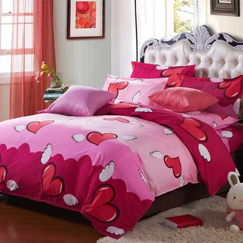 On Sale 4pcs Bedding set Bedding Set Queen Size Bed Sets Sheets Pillow Duvet Cover Linens Colcha ...