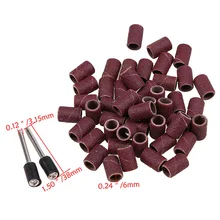 

SPTA 50pcs/set 1/2" 320# Sanding Sleeve Sanding Bands Kit + 2 Sanding Drum Mandrels for Proxxon Dremel Rotary Tools