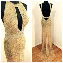 Atemberaubende Perlen Stickerei Meerjungfrau Abendkleider Party Kleider Vestidos De Graduacion Cortos 2016