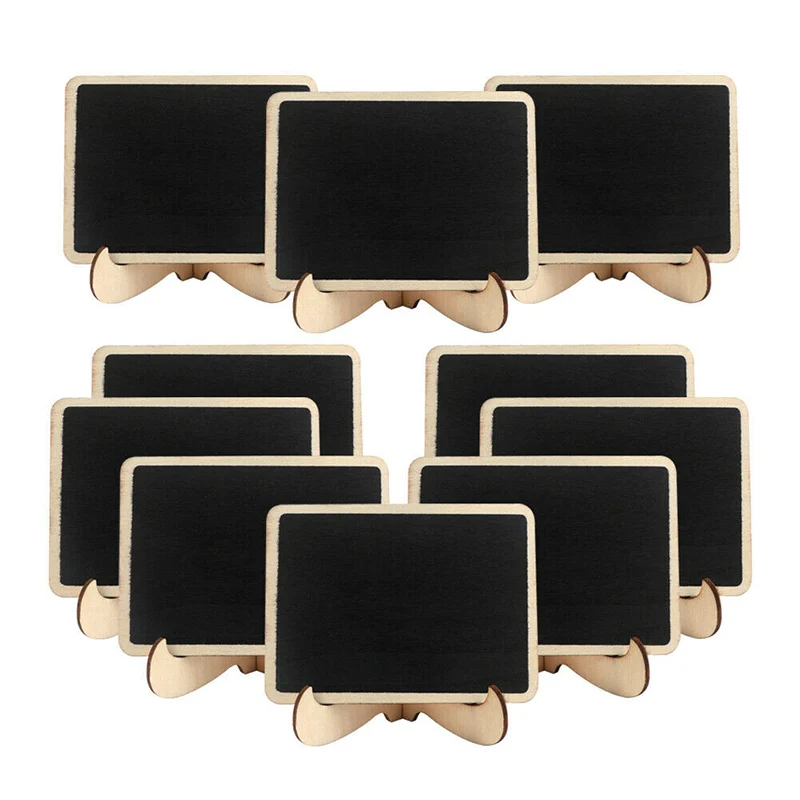 

Party Chalkboard Decorative Table top Display Mini Wooden Pad Blackboard Easel Stand Writing Durable
