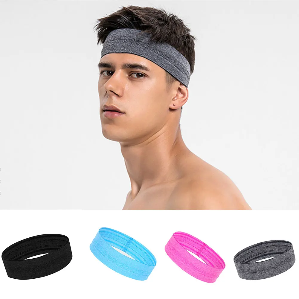 

Yoga Sport Headband Men Women Running Headwear Head Band Football Tennis Headscarf Anti-slip Elastic Fitness HairBand