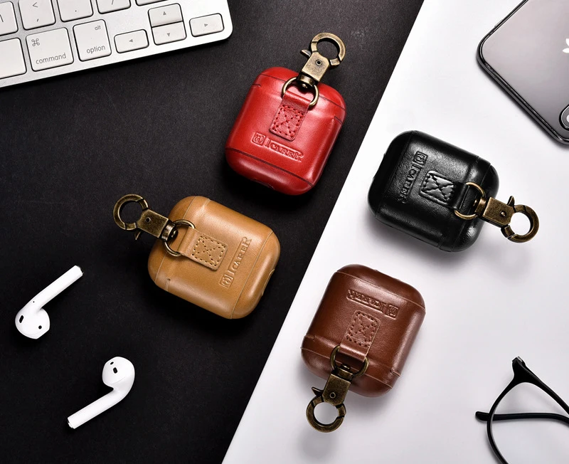 2019 New Case For Airpods Leather PU Protective Cases For Apple Earphone Cover Bags Business Leather Cases For Air Pods Skin (20)