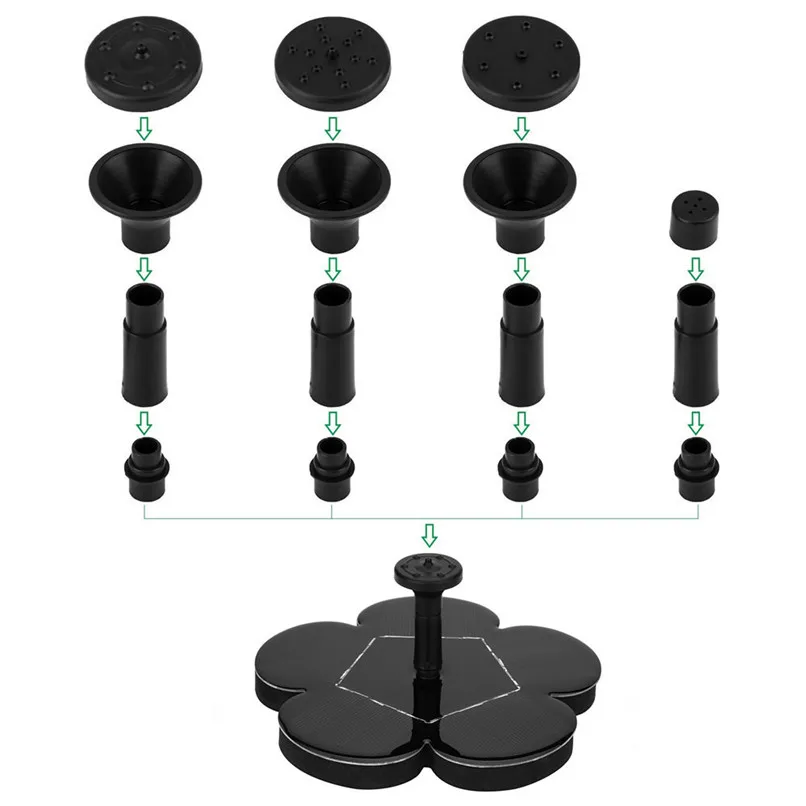 Fountains Water Pump Solar Power Bird Bath Fountain Water Floating Small Pond Garden Patio Decoration #2h01 (3)