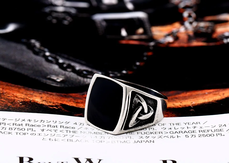 Beier крутое мужское Ретро египетское мужское кольцо из нержавеющей стали в готическом стиле модное кольцо для мужчин LLBR8-037R