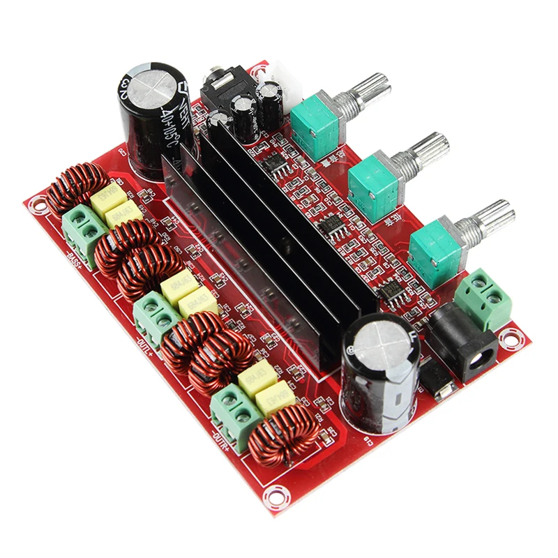 TPA3116D2 2.1 Digital Audio Amplifier Board DC12-24V 2*80W+100W TPA3116 High Power Amplifiers Subwoofer Speaker Upgraded Version TPA3116D2 2.1 Digital Audio Amplifier Board DC12-24V 2*80W+100W TPA3116 High Power Amplifiers Subwoofer Speaker Upgraded Version