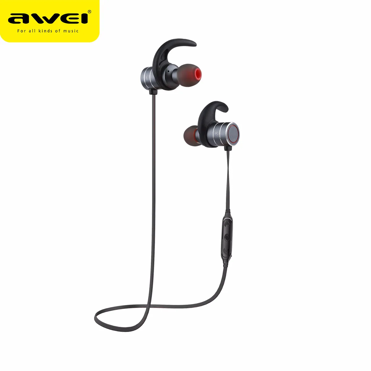 2018 AWEI AK9 Беспроводные Спортивные Наушники Bluetooth Магнитные IPX4 Водостойкая