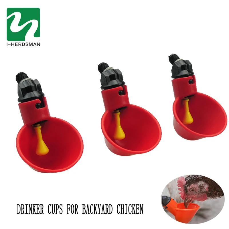 Poultry Chicken Water Bowl Hanging Cup Drinking Fountains Birds Water Bowl Drinker Cups Chicken