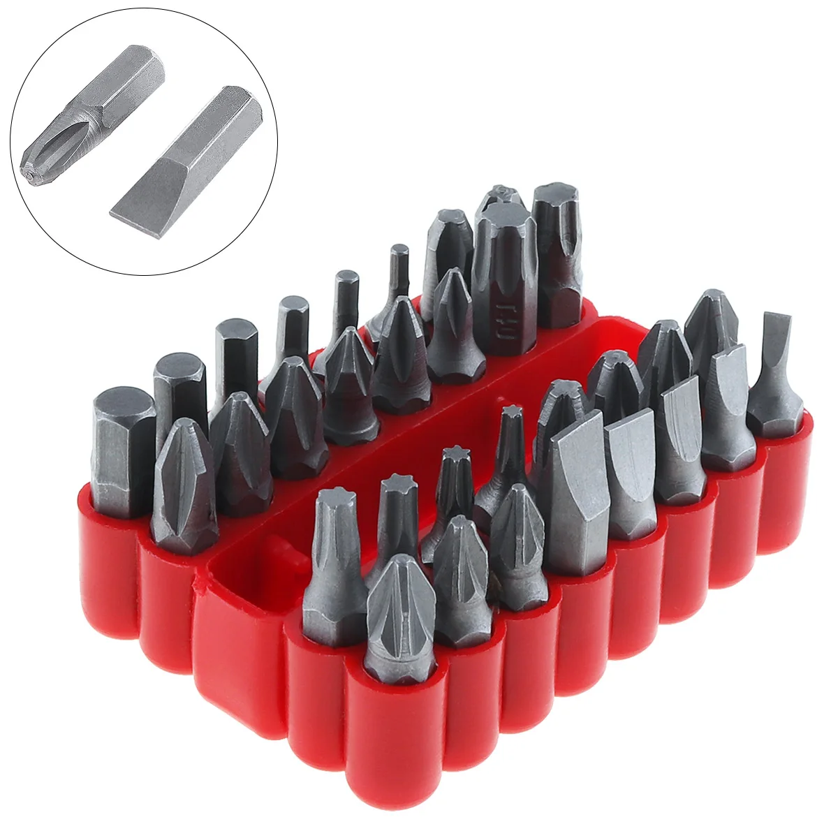 

33 in 1 Solid Screwdriver Kit Hand Tool Set with Hexagonal Torx Hex Pozidriv Slotted Phillips Special Screw Driver Drill Bits