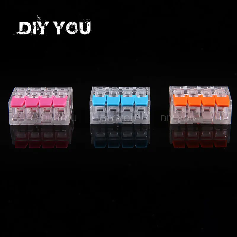 

30/50/100PCS PCT-414/WAGO 221-414 Wire Connector terminals block plug-in waterproof electrical fast connector cable connector