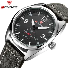 Relogio Masculino LONGBO Top Brand Luxury Mens Leather Casual Quartz-Watch Men Waterproof Sports Watches Men Watch Reloj Hombre