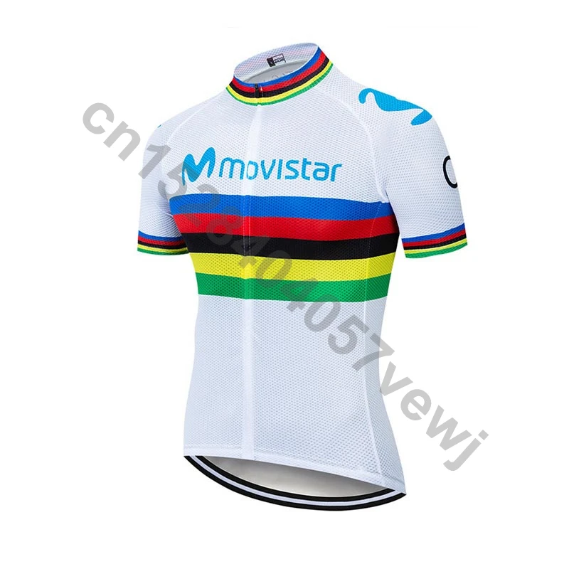 

Movistar 2019 New Cycling Jersey Bike Road short sleeve Tops Summer Breathable Cycling Clothing Maillot Ropa Ciclismo Hombre D4