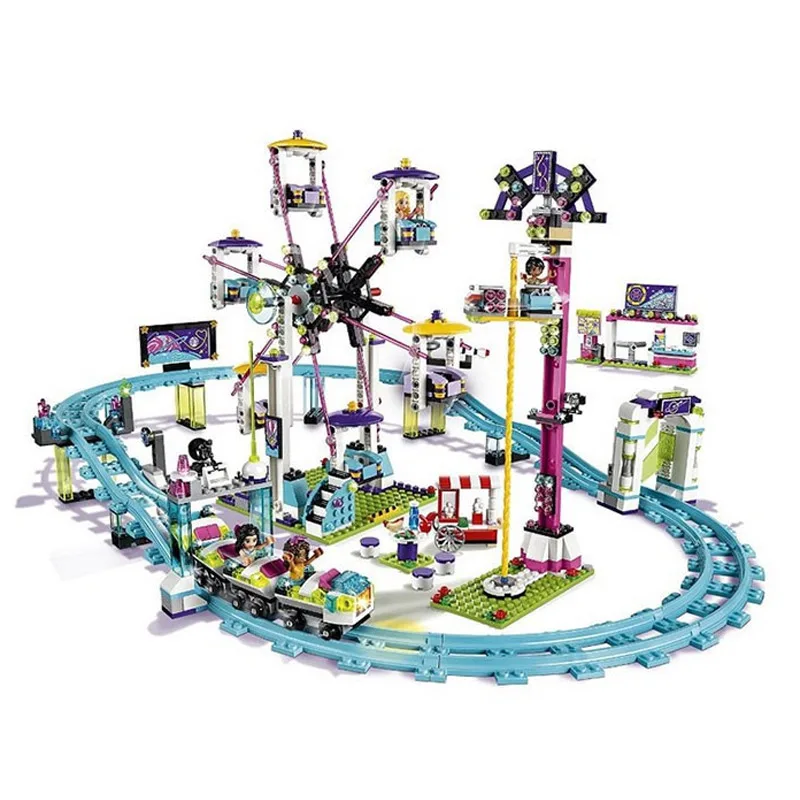 

Model building kits compatible with legoingly city girls friend Amusement Park 3D blocks Educational model building toys