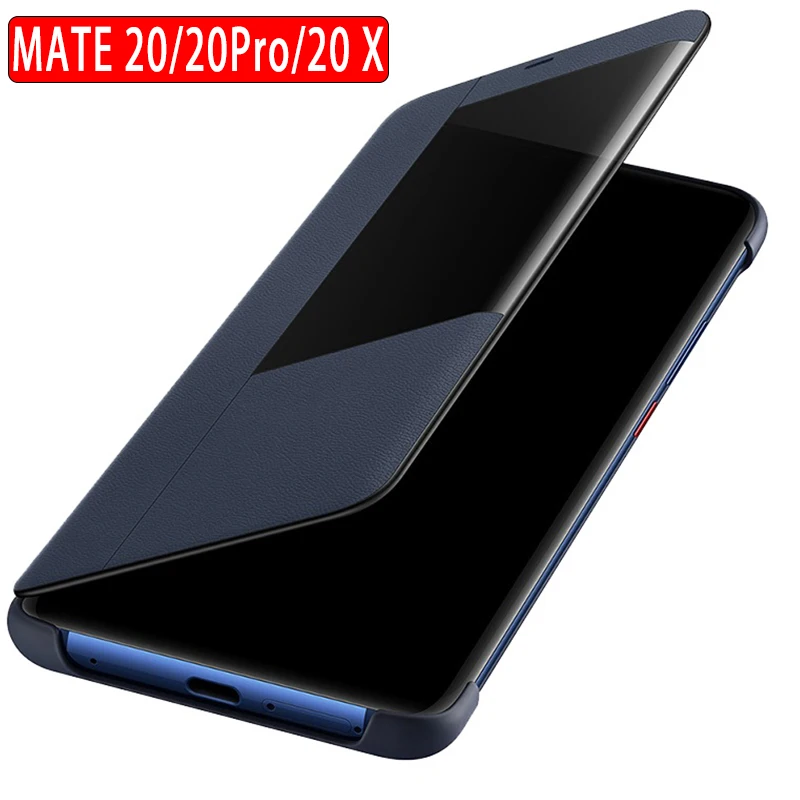 Для huawei mate 20 30 Pro Чехол, флип-чехол, кожаный смарт-чехол с окошком для huawei mate 20 X Чехол, защитный чехол