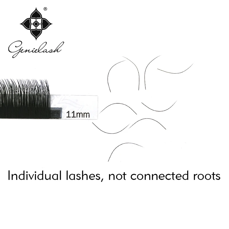 Genie Shadow lashes Индивидуальные ресницы с двойным завитком и длиной из искусственной норки подходят для объемного наращивания ресниц make up eye lashes