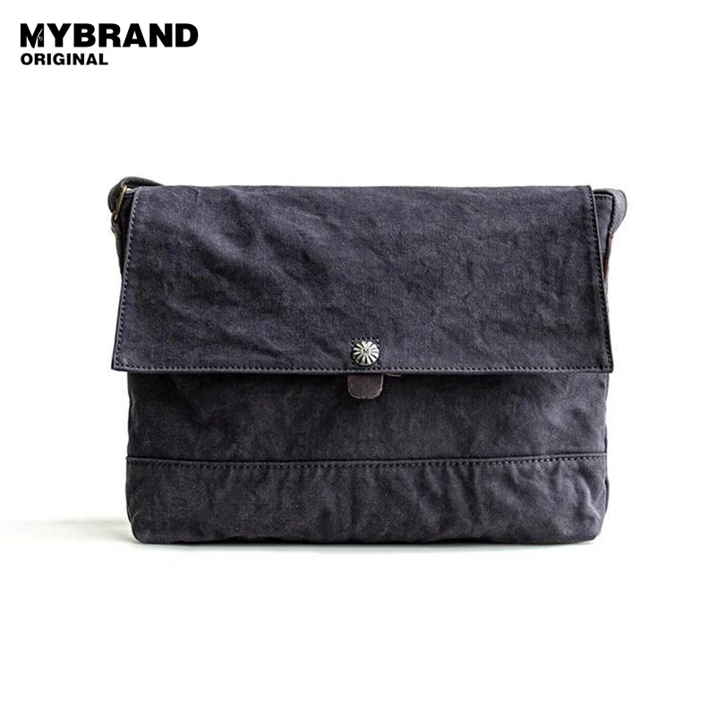 

MYBRANDORIGINAL men's canvas crossbody bag messenger bag for man canvas bag casual men's high quality canvas shoulder bag B60
