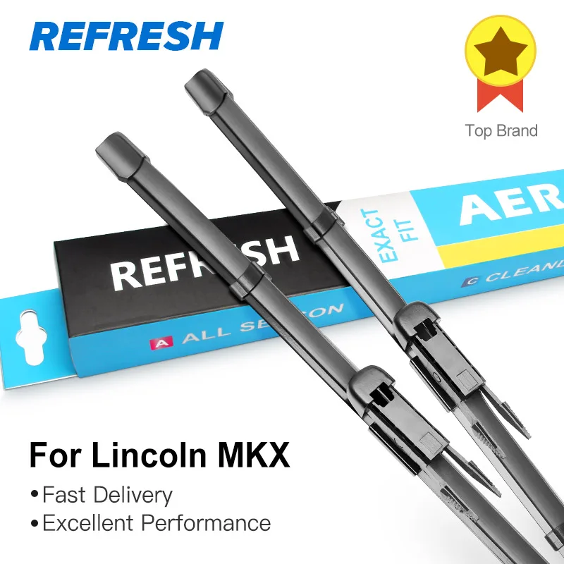 Refresh Wiper Blades For Lincoln Mkx Fit Pinch Tab / Hook Arms 2007 2008 2009 2010 2011 2012